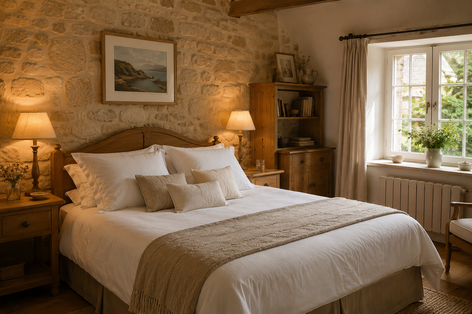 Chambre chaleureuse dans une maison d’hôtes
