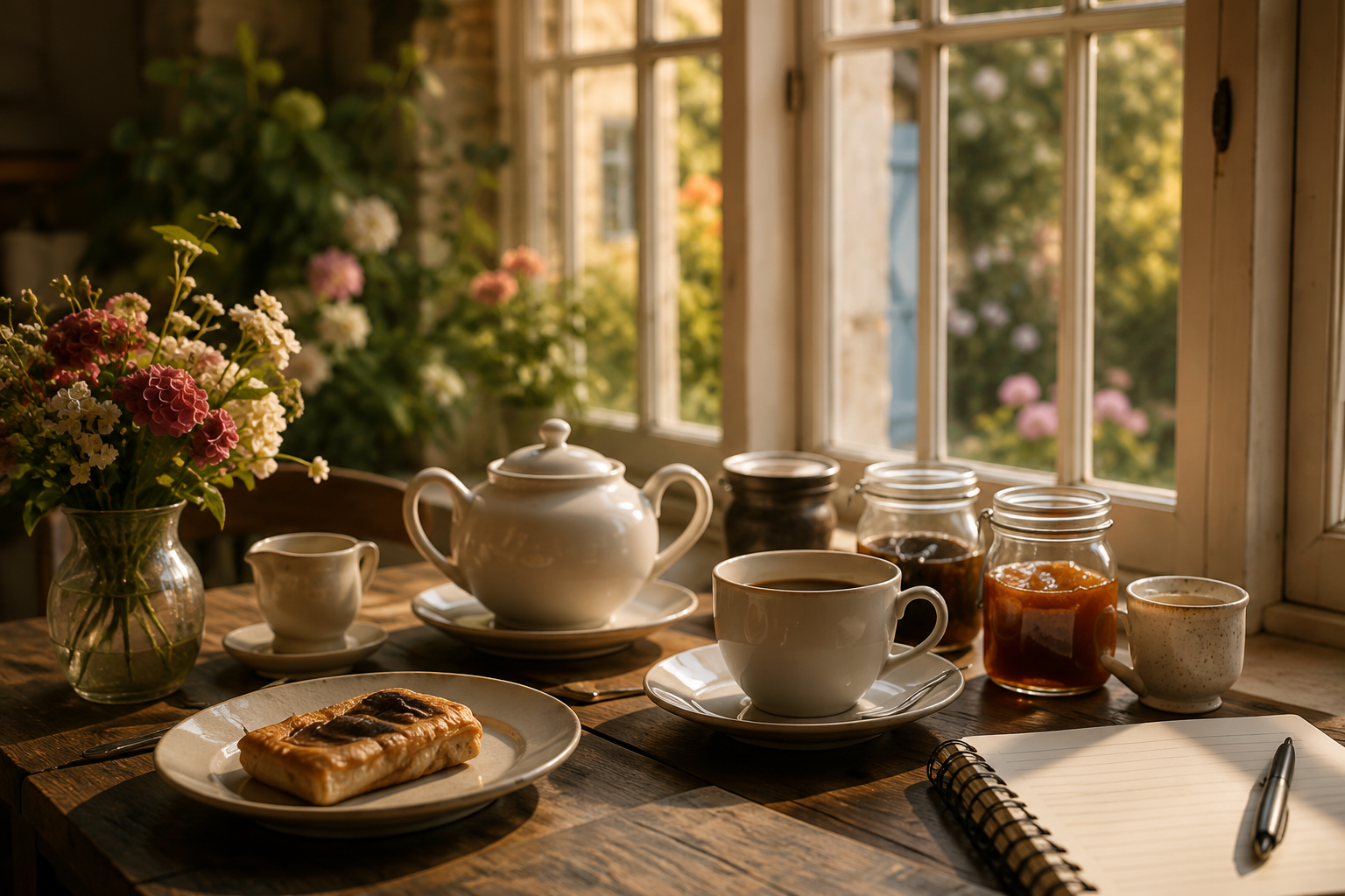 Petit-déjeuner dans une maison d’hôtes