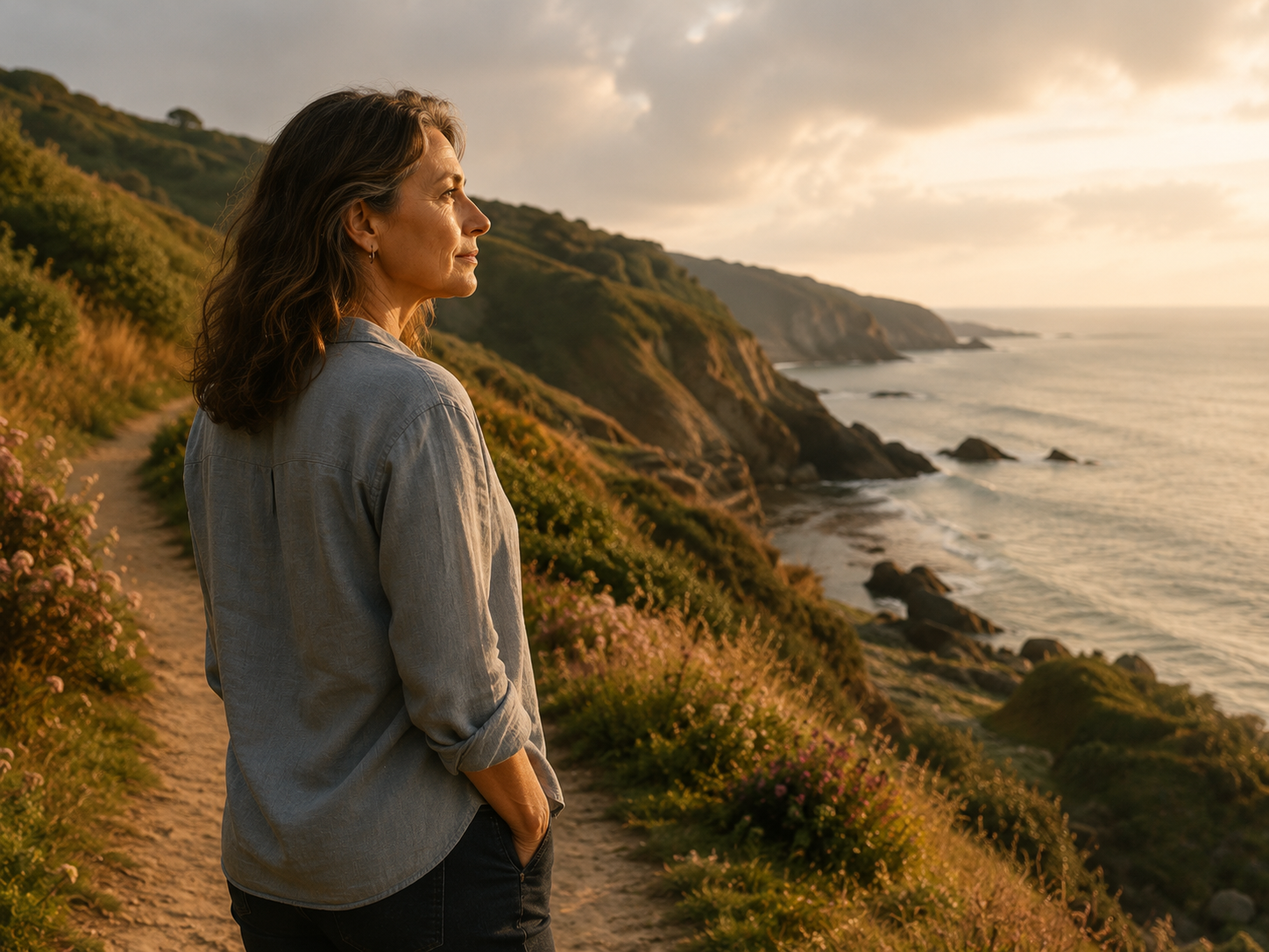 Garance face à la côte bretonne